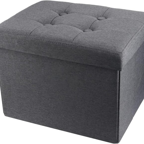 Storage Ottoman Footrest Stool Small Ottoman with Storage Foldable Ottomans Foot - Picture 1 of 6